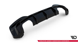 Heck Ansatz Diffusor V.3 passend für BMW 1er M-Paket / M140i F20 Facelift (Doppelauspuff li. re.) schwarz Hochglanz