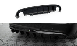 Heck Ansatz Diffusor für Audi A5 Coupe / Cabrio S-Line 8T (Einzelauspuff li. re.) schwarz Hochglanz