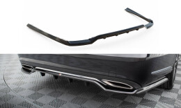 Mittlerer Cup Diffusor Heck Ansatz DTM Look passend für Mercedes-Benz E W212 Facelift schwarz Hochglanz