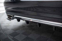 Mittlerer Cup Diffusor Heck Ansatz DTM Look passend für Mercedes-Benz E W212 Facelift schwarz Hochglanz