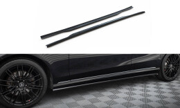 Seitenschweller Ansatz Cup Leisten passend für Mercedes-Benz E W212 Facelift schwarz Hochglanz