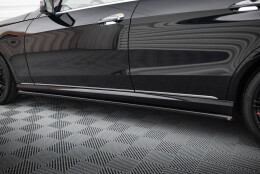 Seitenschweller Ansatz Cup Leisten passend für Mercedes-Benz E W212 Facelift schwarz Hochglanz