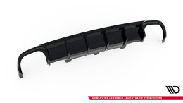 Heck Ansatz Diffusor passend für Audi A6 Limousine / Avant C7 (Doppelauspuff li. re.) schwarz Hochglanz
