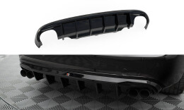 Heck Ansatz Diffusor passend für Audi S5 Coupe / Cabrio S-Line 8T schwarz Hochglanz