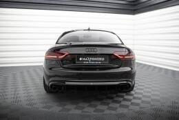 Heck Ansatz Diffusor passend für Audi S5 Coupe / Cabrio S-Line 8T schwarz Hochglanz