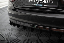 Heck Ansatz Diffusor passend für Audi S5 Coupe / Cabrio S-Line 8T schwarz Hochglanz