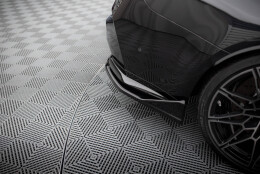 Heck Ansatz Flaps Diffusor V.3 passend für CSL Look BMW M3 Limousine / Touring G80 / G81 schwarz Hochglanz