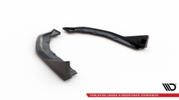 Heck Ansatz Flaps Diffusor V.3 passend für CSL Look BMW M3 Limousine / Touring G80 / G81 schwarz Hochglanz