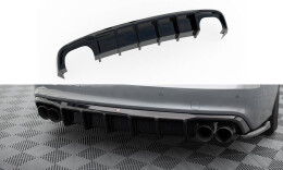 Heck Ansatz Diffusor passend für Audi S5 Coupe / Sportback 8T Facelift schwarz Hochglanz