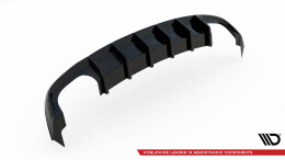 Heck Ansatz Diffusor passend für Audi S5 Coupe / Sportback 8T Facelift schwarz Hochglanz