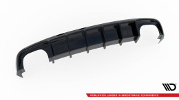 Heck Ansatz Diffusor passend für Audi S5 Coupe / Sportback 8T Facelift schwarz Hochglanz