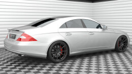 Heck Ansatz Flaps Diffusor passend für Mercedes-Benz CLS C219 schwarz Hochglanz