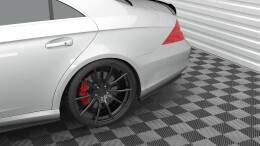 Heck Ansatz Flaps Diffusor passend für Mercedes-Benz CLS C219 schwarz Hochglanz