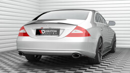 Heck Ansatz Flaps Diffusor passend für Mercedes-Benz CLS C219 schwarz Hochglanz
