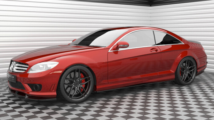 Cup Spoilerlippe Front Ansatz V.1 passend für Mercedes-Benz CL 63 AMG C216 schwarz Hochglanz