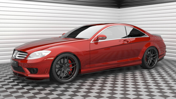 Cup Spoilerlippe Front Ansatz V.2 passend für Mercedes-Benz CL 63 AMG C216 schwarz Hochglanz
