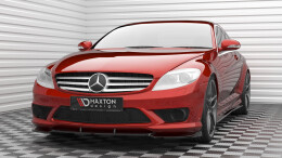 Cup Spoilerlippe Front Ansatz V.2 für Mercedes CL 63 AMG C216 schwarz Hochglanz