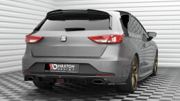 Heck Spoiler Aufsatz Abrisskante V.2 für Seat Leon Cupra Sportstourer Mk3 Facelift schwarz Hochglanz