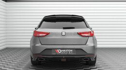 Heck Spoiler Aufsatz Abrisskante V.2 für Seat Leon Cupra Sportstourer Mk3 FL schwarz Hochglanz