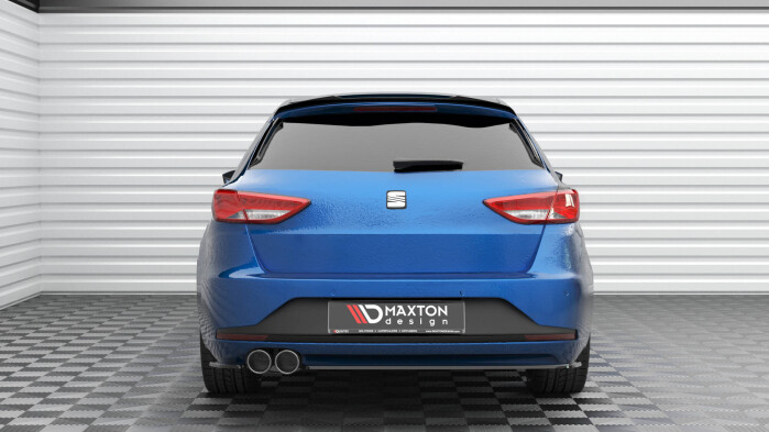 Heck Ansatz Flaps Diffusor V.3 passend für Seat Leon FR Sportstourer Mk3 schwarz Hochglanz