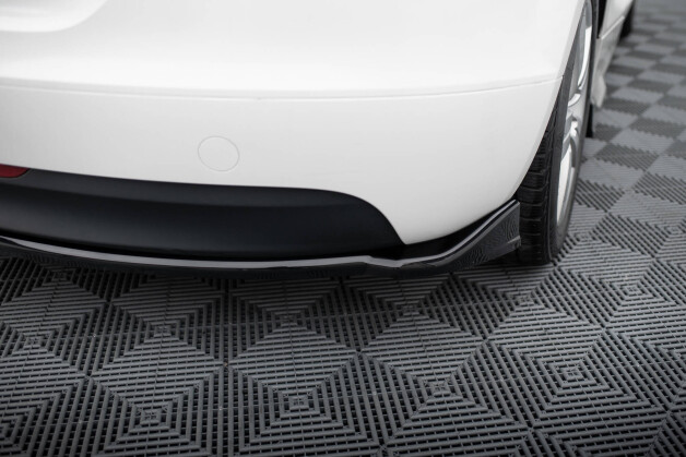 Heck Ansatz Flaps Diffusor passend für Audi TT 8J schwarz Hochglanz