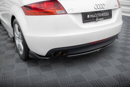 Heck Ansatz Flaps Diffusor passend für Audi TT 8J schwarz Hochglanz