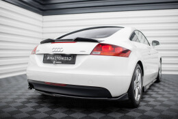 Heck Ansatz Flaps Diffusor passend für Audi TT 8J schwarz Hochglanz