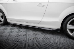 Seitenschweller Ansatz Cup Leisten für Audi TT 8J schwarz Hochglanz