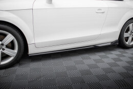 Seitenschweller Ansatz Cup Leisten passend für Audi TT 8J schwarz Hochglanz