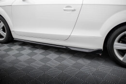 Seitenschweller Ansatz Cup Leisten passend für Audi TT 8J schwarz Hochglanz