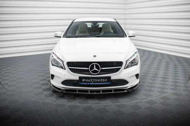 Street+ Spoilerlippe Front Ansatz passend für Mercedes CLA C117 FL schwarz Hochglanz