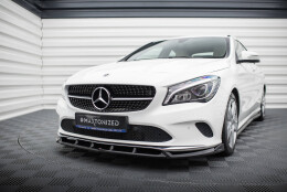 Cup Spoilerlippe Front Ansatz passend für Mercedes-Benz CLA C117 Facelift schwarz Hochglanz