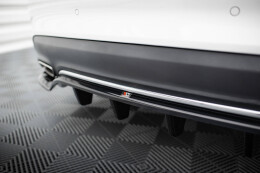 Mittlerer Cup Diffusor Heck Ansatz DTM Look für Mercedes-Benz CLA C117 Facelift schwarz Hochglanz