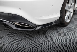 Mittlerer Cup Diffusor Heck Ansatz DTM Look passend für Mercedes-Benz CLA C117 Facelift schwarz Hochglanz