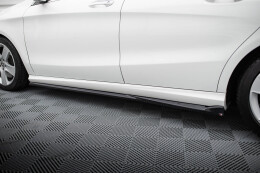 Seitenschweller Ansatz Cup Leisten für Mercedes CLA C117 FL schwarz Hochglanz