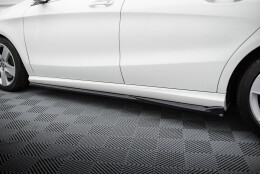 Seitenschweller Ansatz Cup Leisten passend für Mercedes-Benz CLA C117 Facelift schwarz Hochglanz