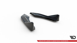 Heck Ansatz Flaps Diffusor passend für (passend für heckansatz V.3) BMW 1er M-Paket / M140i F20 Facelift schwarz Hochglanz