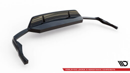 Mittlerer Cup Diffusor Heck Ansatz DTM Look passend für Audi SQ8 Mk1 schwarz Hochglanz