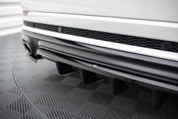 Mittlerer Cup Diffusor Heck Ansatz DTM Look passend für Audi SQ8 Mk1 schwarz Hochglanz