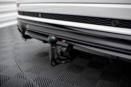 Mittlerer Cup Diffusor Heck Ansatz DTM Look passend für Audi SQ8 Mk1 schwarz Hochglanz