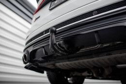Mittlerer Cup Diffusor Heck Ansatz DTM Look passend für Audi SQ8 Mk1 schwarz Hochglanz