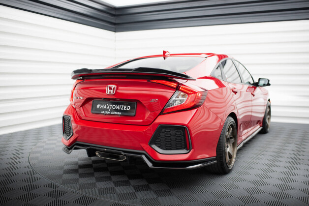 Heck Spoiler Aufsatz Abrisskante 3D passend für Honda Civic SI Mk10 schwarz Hochglanz