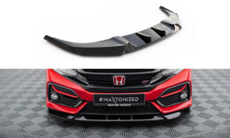 Cup Spoilerlippe Front Ansatz für Honda Civic SI Mk10 schwarz Hochglanz
