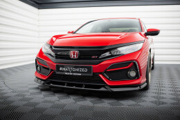 Cup Spoilerlippe Front Ansatz passend für Honda Civic SI Mk10 schwarz Hochglanz