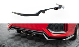 Mittlerer Cup Diffusor Heck Ansatz DTM Look passend für Honda Civic SI Mk10 schwarz Hochglanz