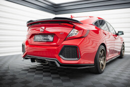 Mittlerer Cup Diffusor Heck Ansatz DTM Look passend für Honda Civic SI Mk10 schwarz Hochglanz