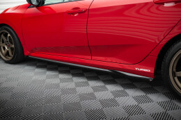 Seitenschweller Ansatz Cup Leisten für Honda Civic SI Mk10 schwarz Hochglanz