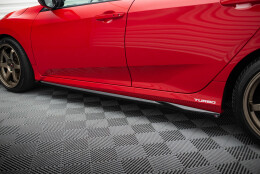 Seitenschweller Ansatz Cup Leisten passend für Honda Civic SI Mk10 schwarz Hochglanz