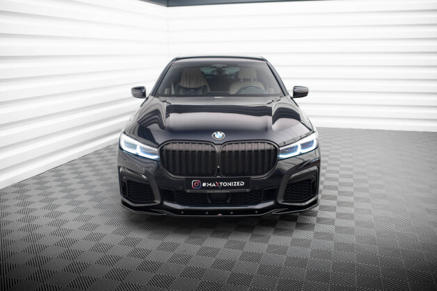 Cup Spoilerlippe Front Ansatz V.3 passend für BMW 7 M-Paket G11 / G12 Facelift schwarz Hochglanz