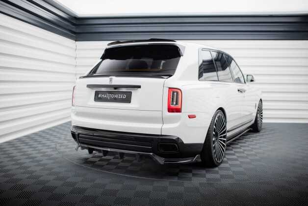 Heck Spoiler Aufsatz Abrisskante passend für Rolls Royce Cullinan schwarz Hochglanz